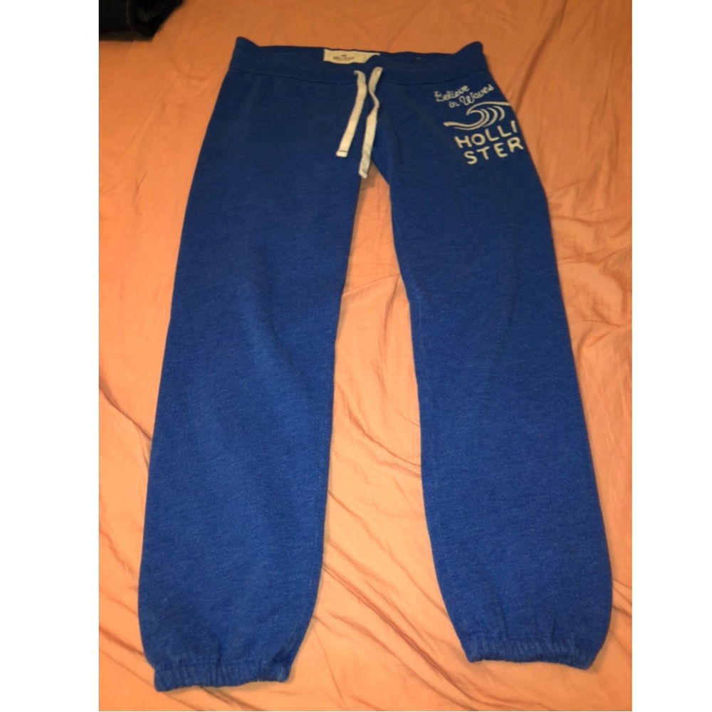 Blue Hollister “Believe in Waves” sweatpants